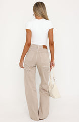 Alana High Waisted Straight Leg Jeans Sesame Wash