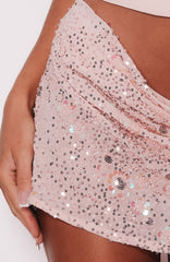 Adley Beaded Mini Skirt Baby Pink