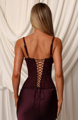 All The Thrills Bustier Dark Cherry