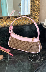 Amelie Shoulder Bag Pink & Light Brown