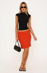Angel Status Midi Skirt Red