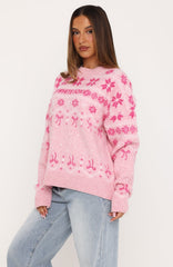 Arctic Fire Knit Sweater Sugarplum Pink