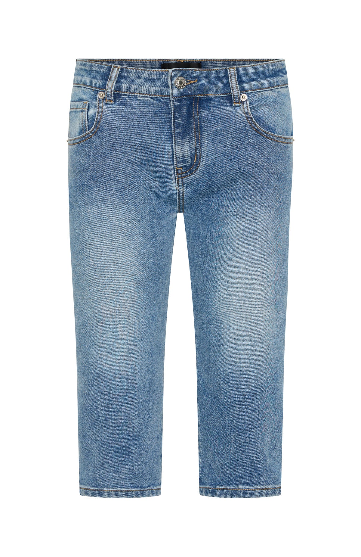 Annie Low Rise Denim Capri Jeans Vintage Light Blue Wash