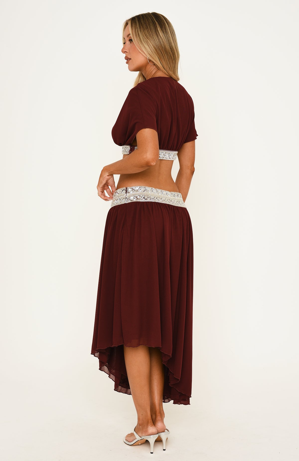 Alegria Midi Skirt Burgundy