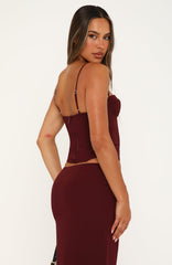 Be Simple Bustier Burgundy