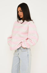Before It's Too Late V Neck Oversized Sweater Grey Marle/Posy