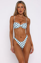 Belmont Bottoms Blue/Choc Polka Dot