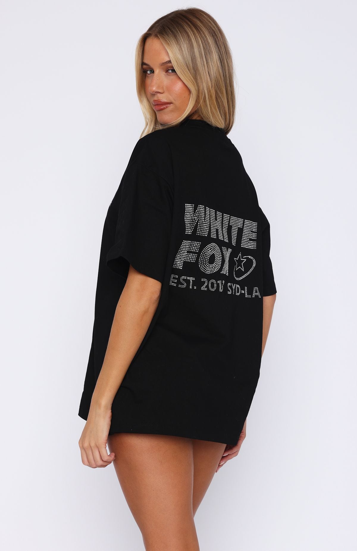 Always Shining Oversized Tee Black