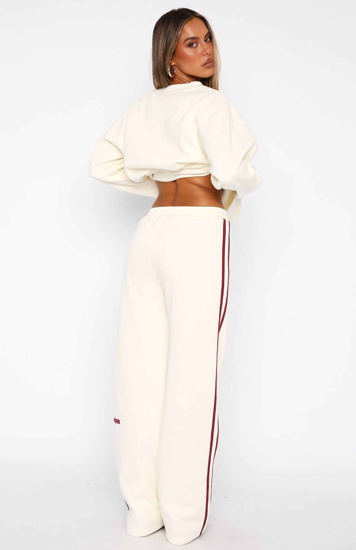11th Street Out & About Wide Leg Sweatpants Cake Batter