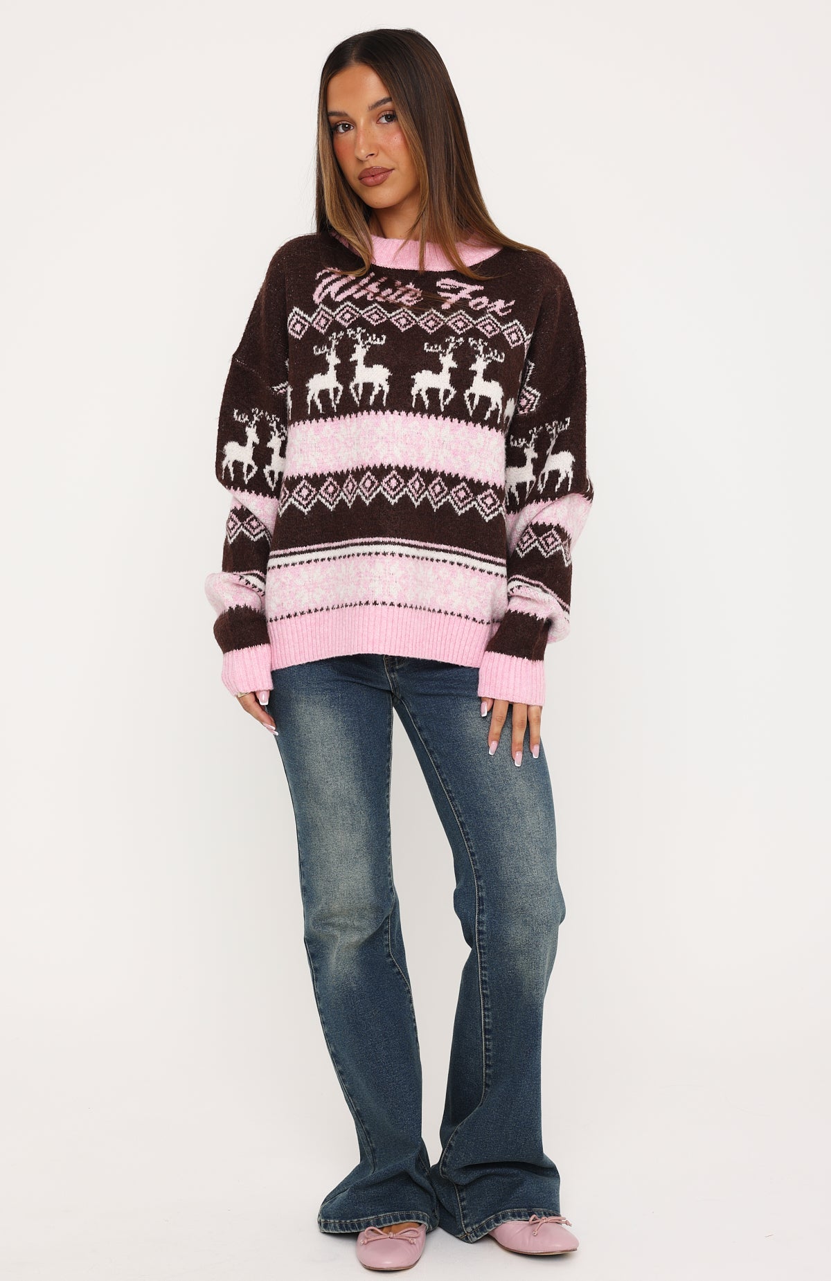 Arctic Fire Knit Sweater Chocolate Truffle