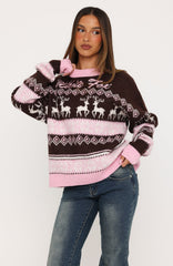 Arctic Fire Knit Sweater Chocolate Truffle
