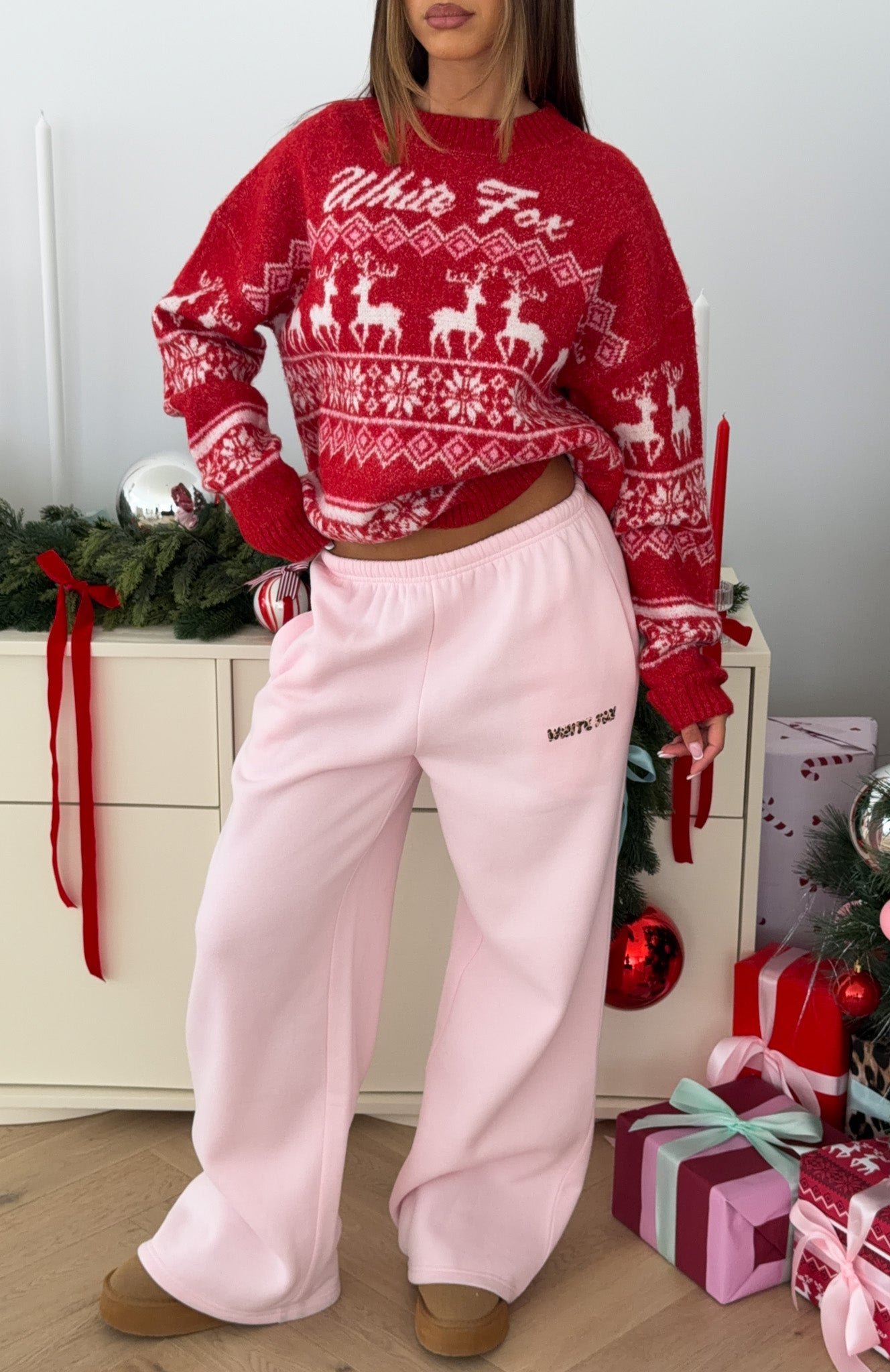 Arctic Fire Knit Sweater Merry Red