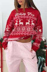 Arctic Fire Knit Sweater Merry Red