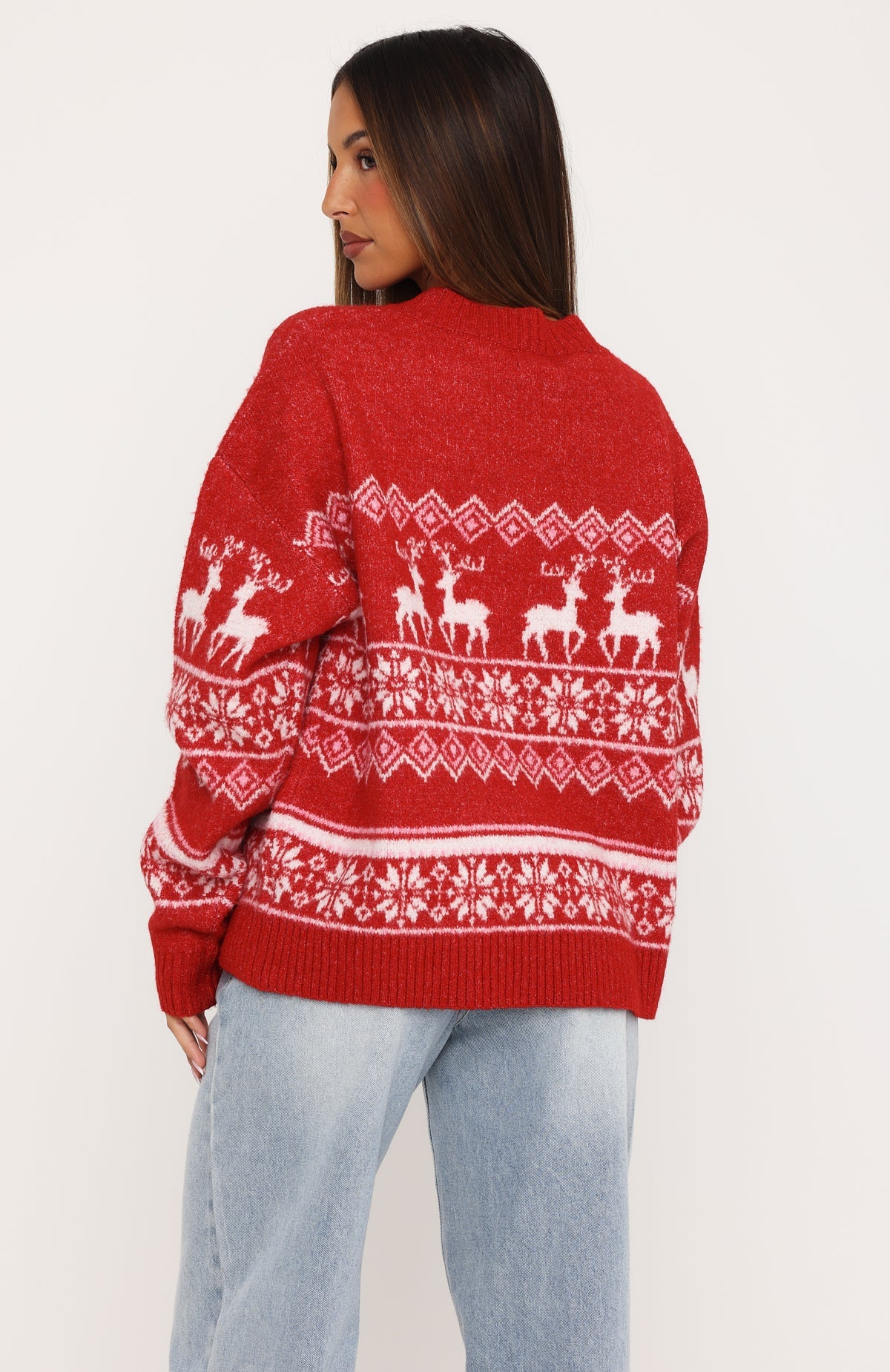 Arctic Fire Knit Sweater Merry Red